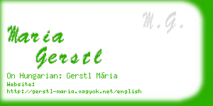 maria gerstl business card